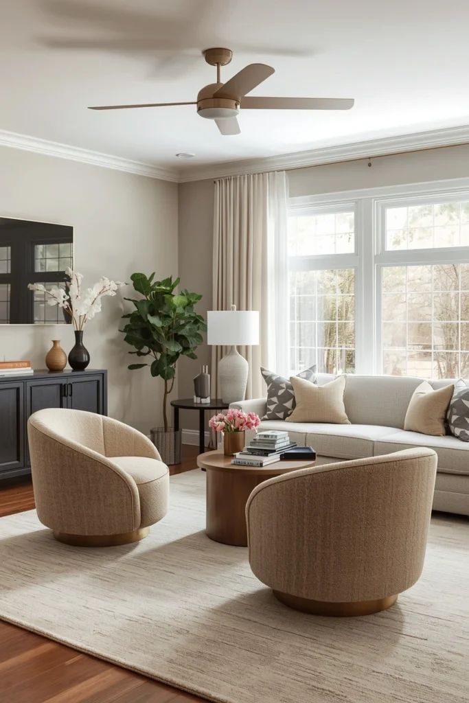 Circular Accent Chairs for Balanced Seating
