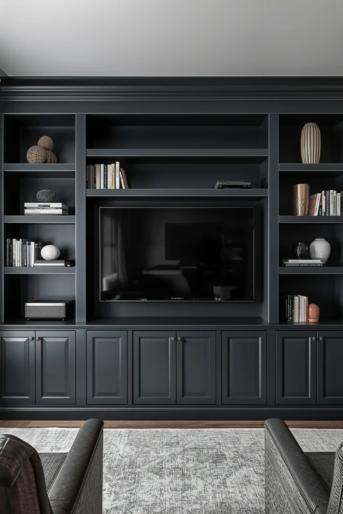 Custom Built-In Media Wall