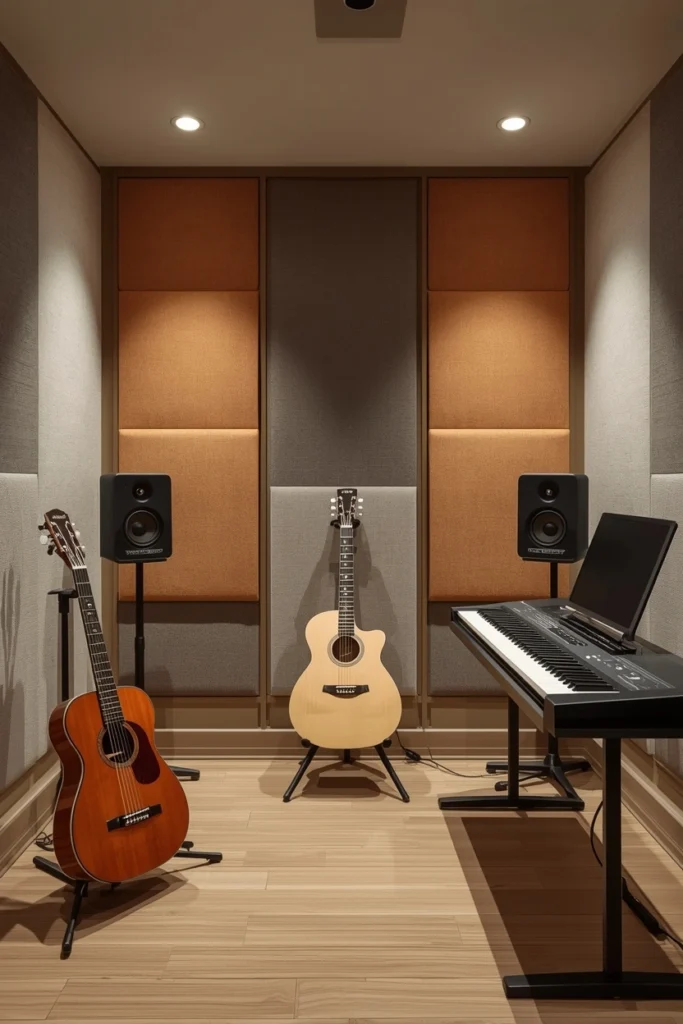 Music Practice Room With Acoustic Panels