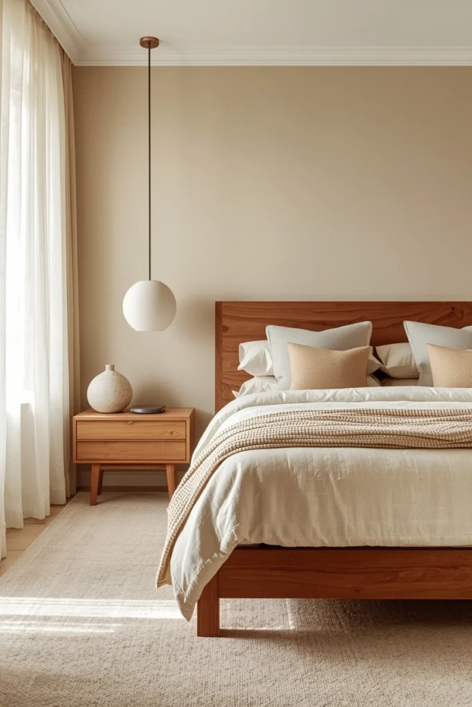 Natural Wood Statement Bed Frame