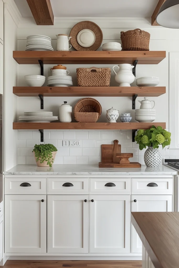 Open Wood Shelving
