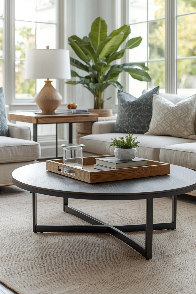 Accent Coffee Table With Sculptural Form