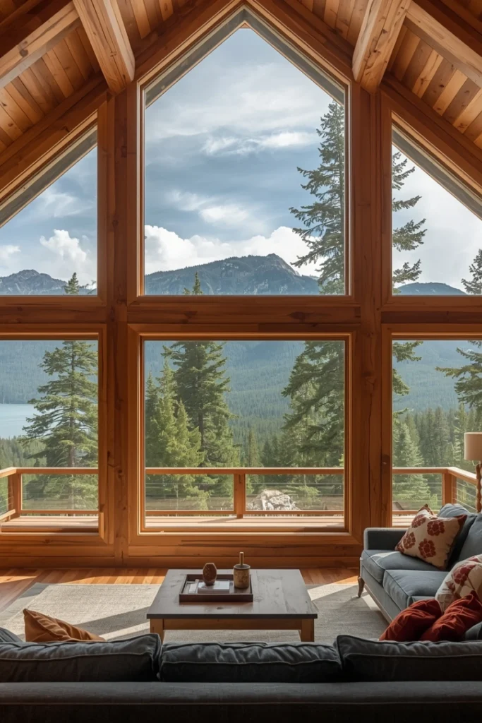 Large Windows Framing Natural Views