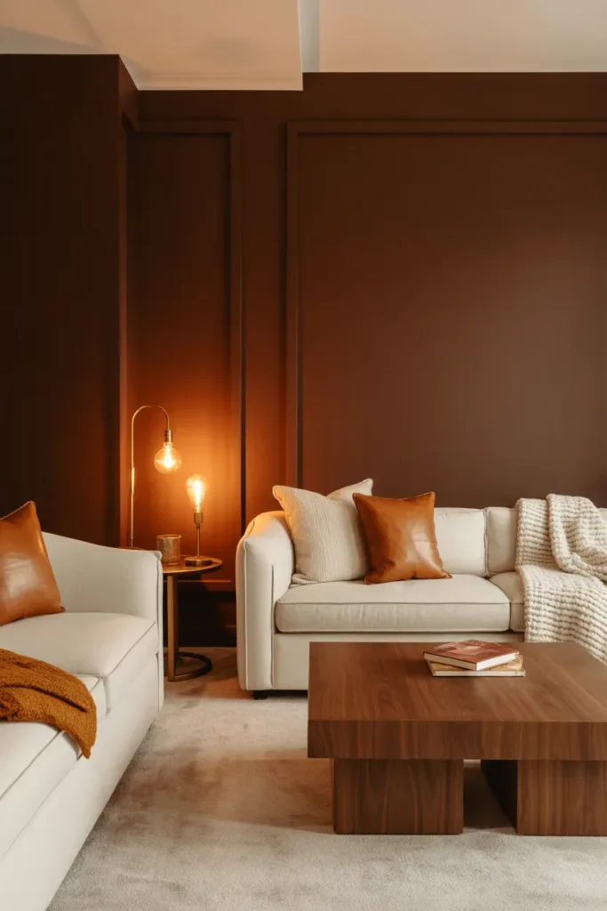 Chocolate Brown and Ivory