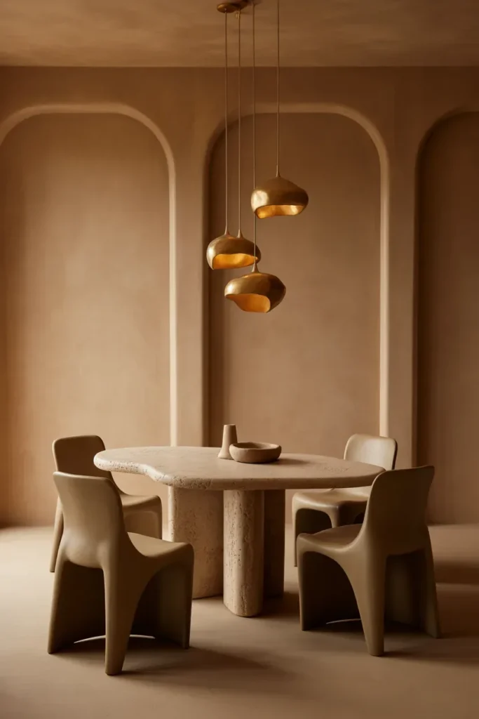 Clay Beige and Muted Gold Elegance