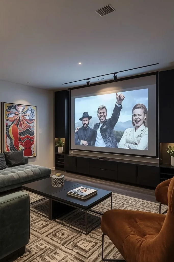 Hidden Screen Behind Artwork