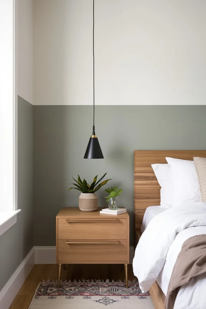 Refresh Walls with Two-Tone Paint Design