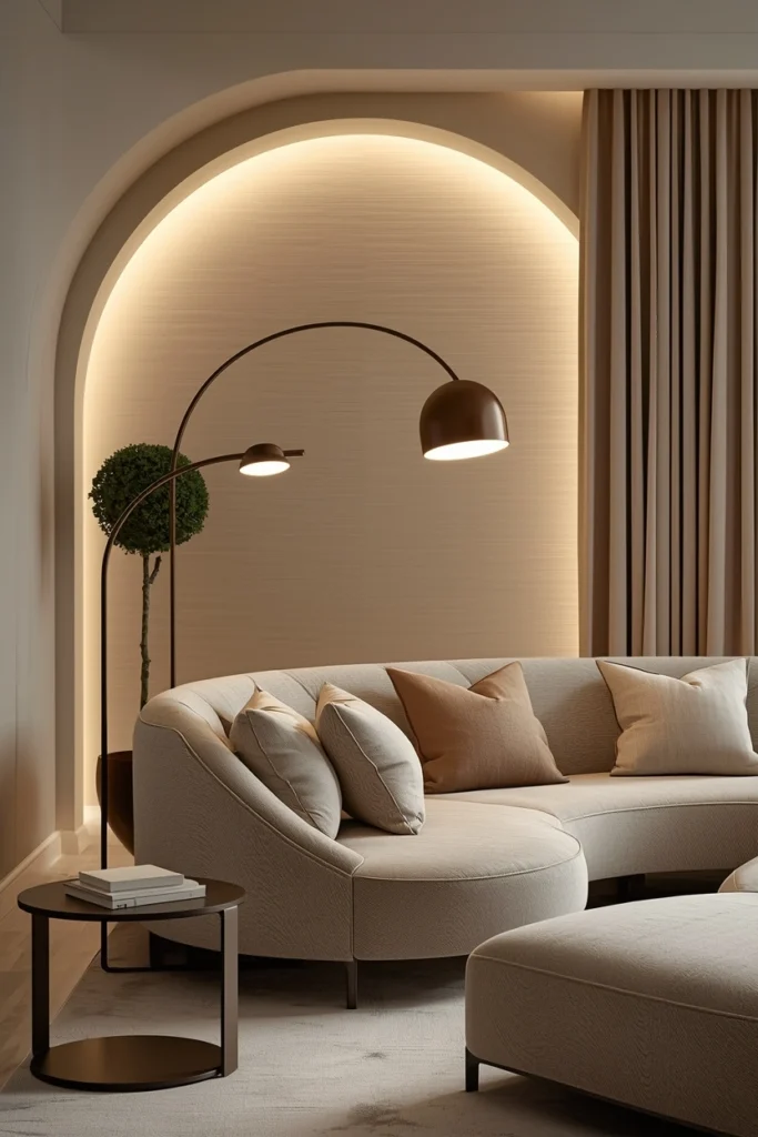 Arched Floor Lamps for Soft Lighting