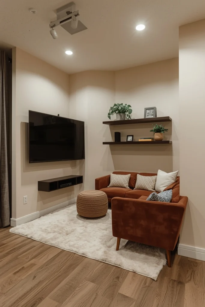 Corner Home Theater Nook