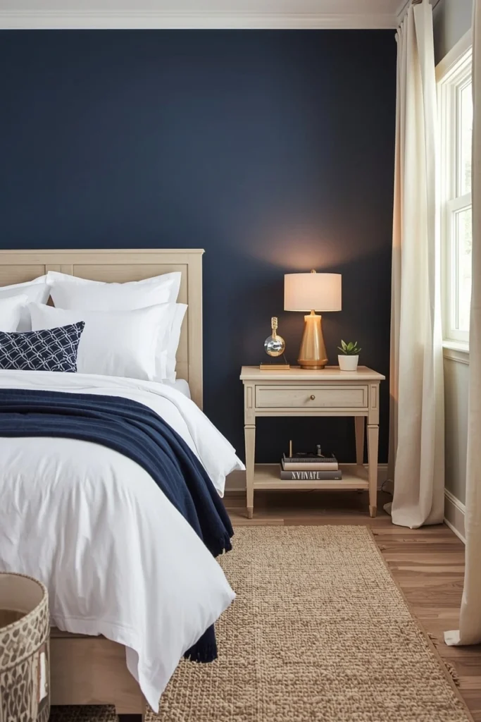 Navy Blue and Soft White