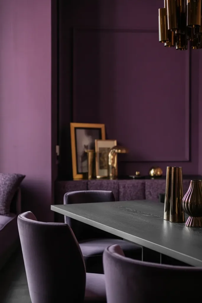 Plum Purple and Charcoal