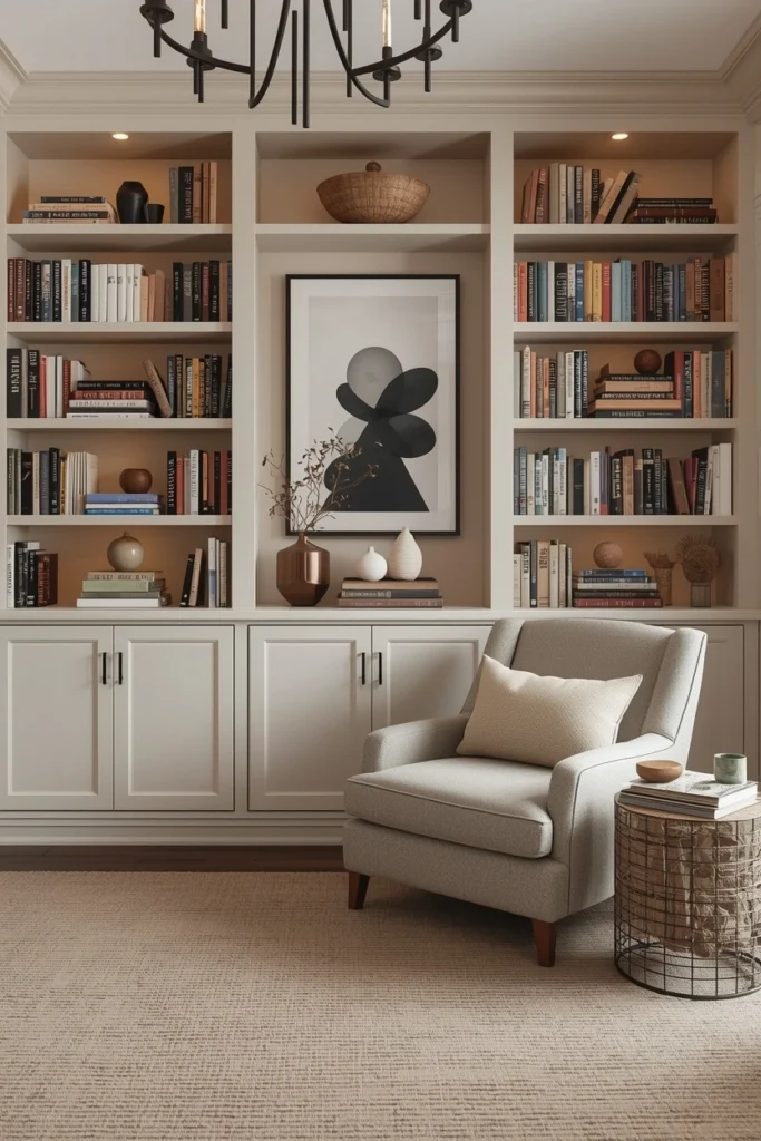 Reading Library With Built-In Shelves