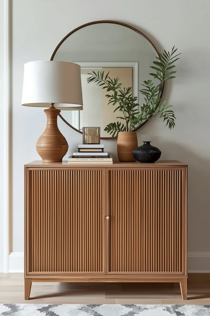 IKEA Cabinet With Fluted Overlay Detail