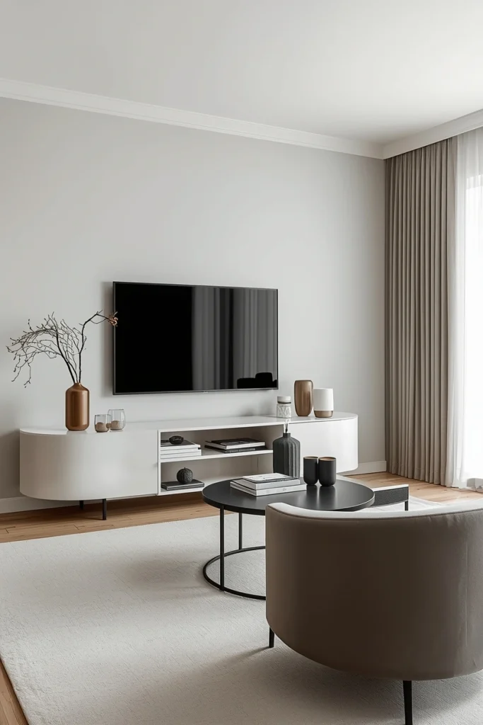 Semi-Circular Media Console