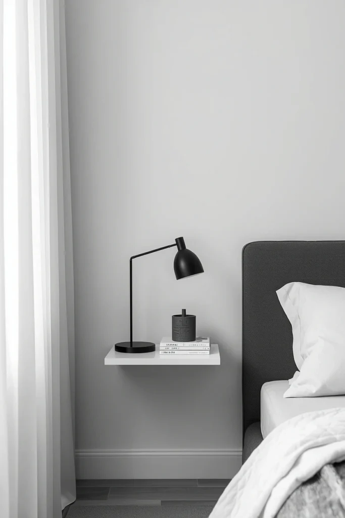 Turn LACK Shelves Into A Floating Bedside Table