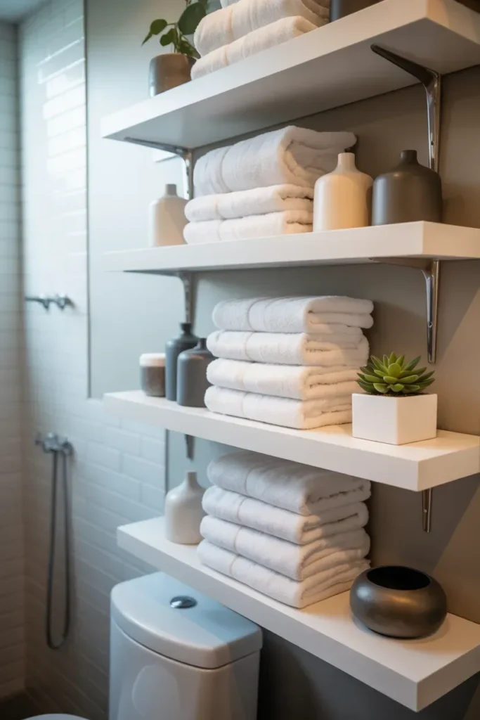 Floating Shelves for Vertical Storage