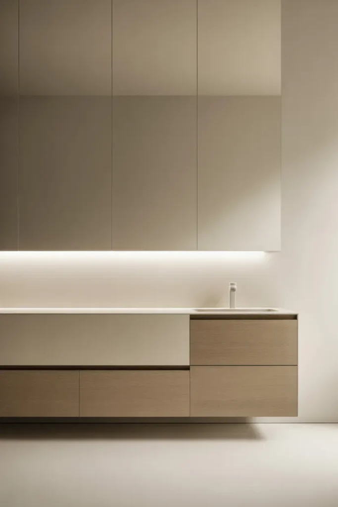 Minimalist Floating Vanity with Clean Lines