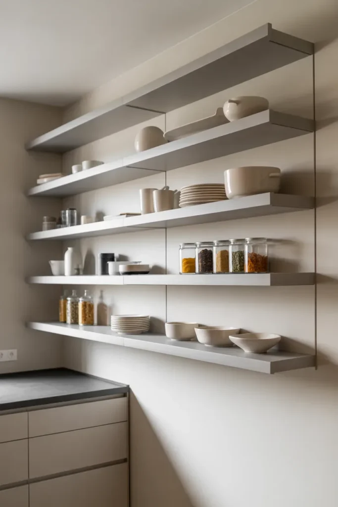 Use Vertical Space With Wall Shelves