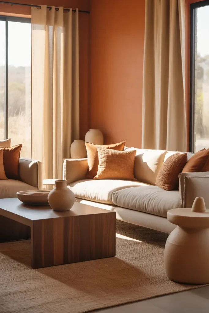 Warm Terracotta Living Room Layers