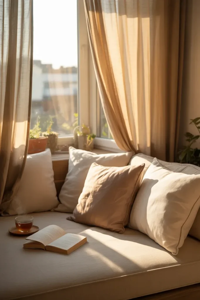 Window Seat Reading Nook with Natural Light