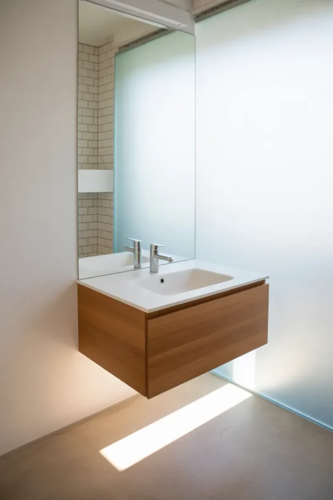 Compact Floating Vanity for Small Bathrooms
