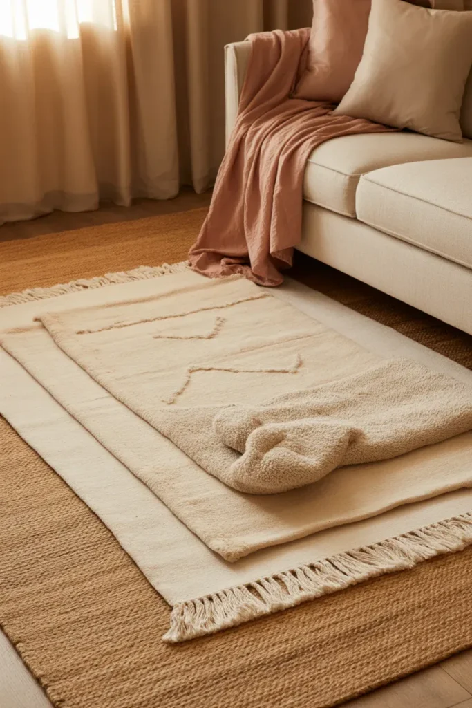 Cozy Layered Rugs for Comfort