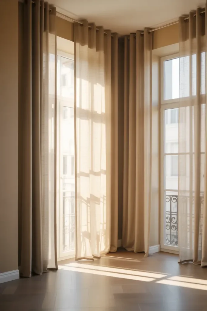 Install Floor-to-Ceiling Curtains