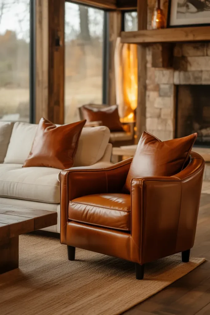 Leather Accents for Timeless Depth