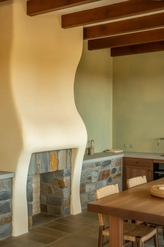 Limewash with Natural Stone Elements