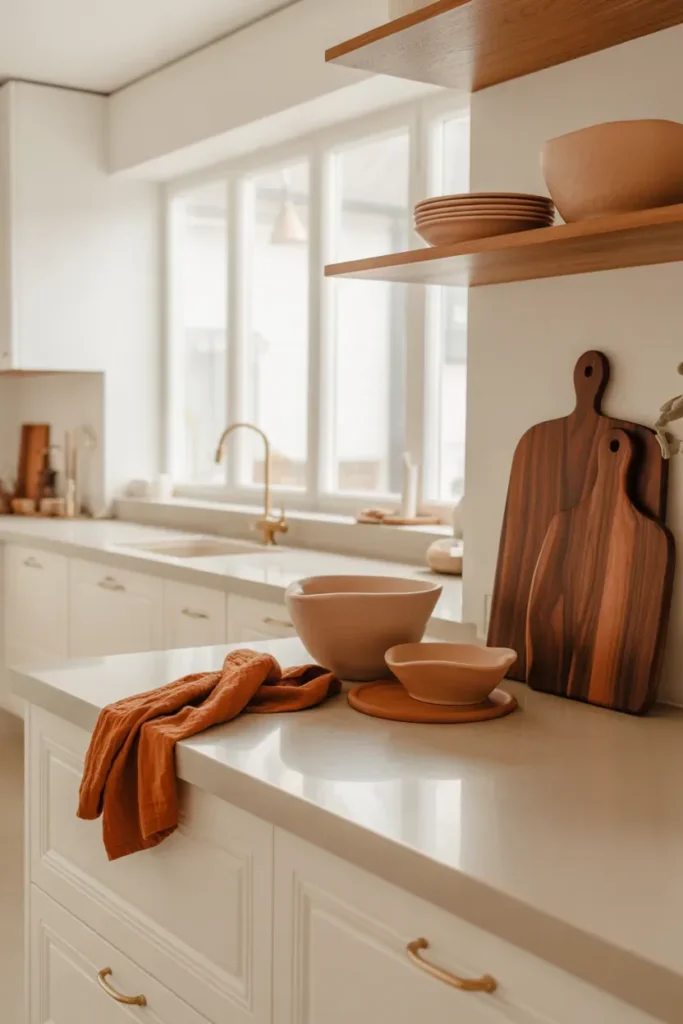 Neutral Kitchens With Warm Accents