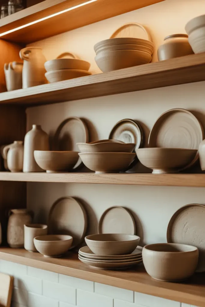 Clay Kitchenware Display