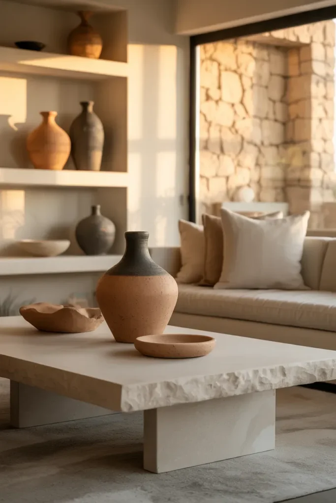 Incorporate Stone and Clay Elements