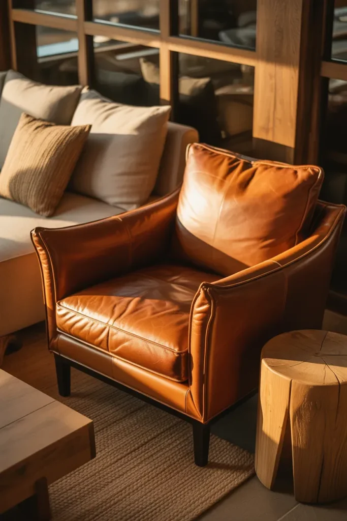 Leather Accents for Warmth