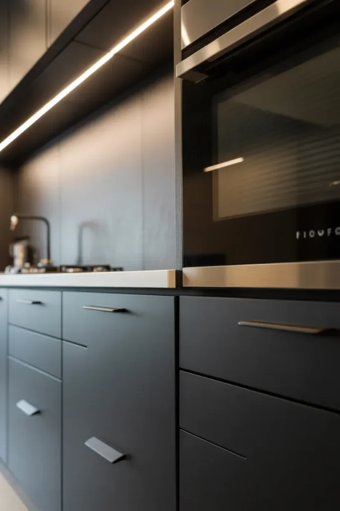 Matte Black Cabinets