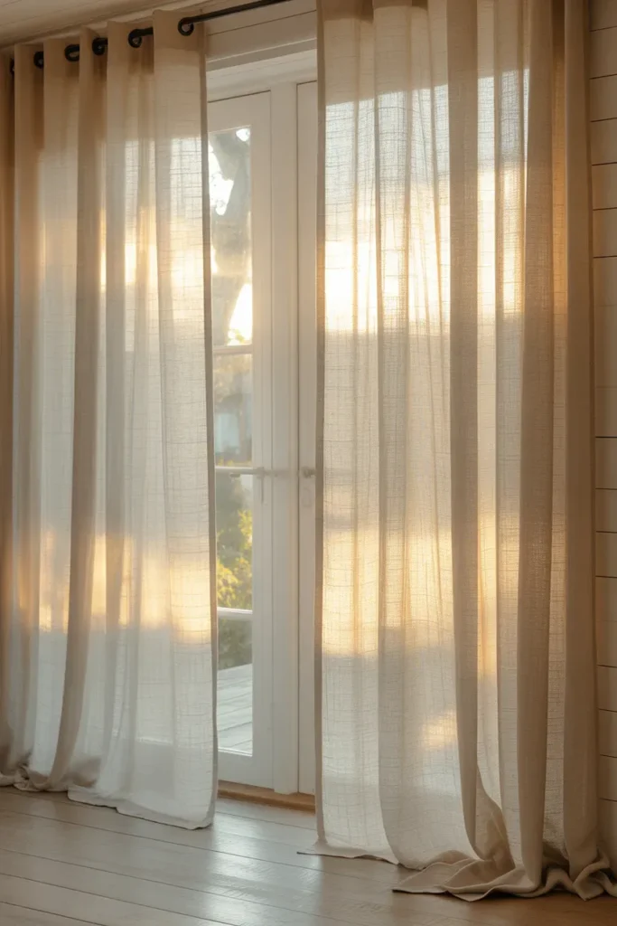 Minimal Window Treatments with Soft Fabrics