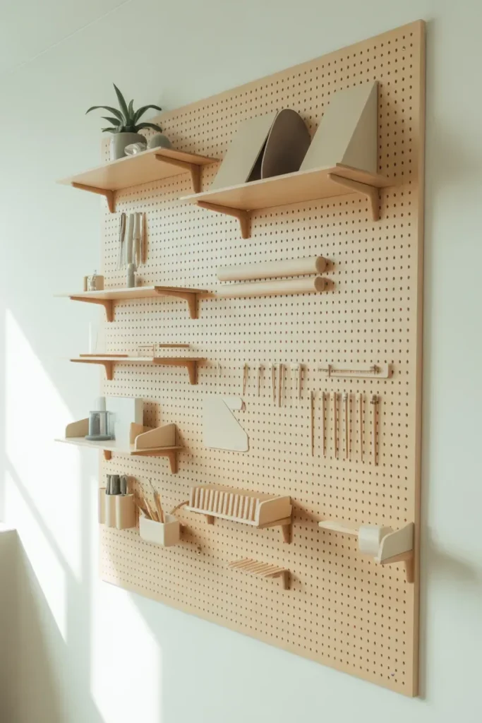 Pegboards with Adhesive Support