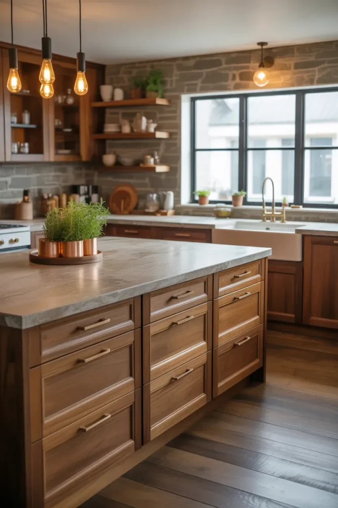 Rustic Kitchen With Modern Finishes