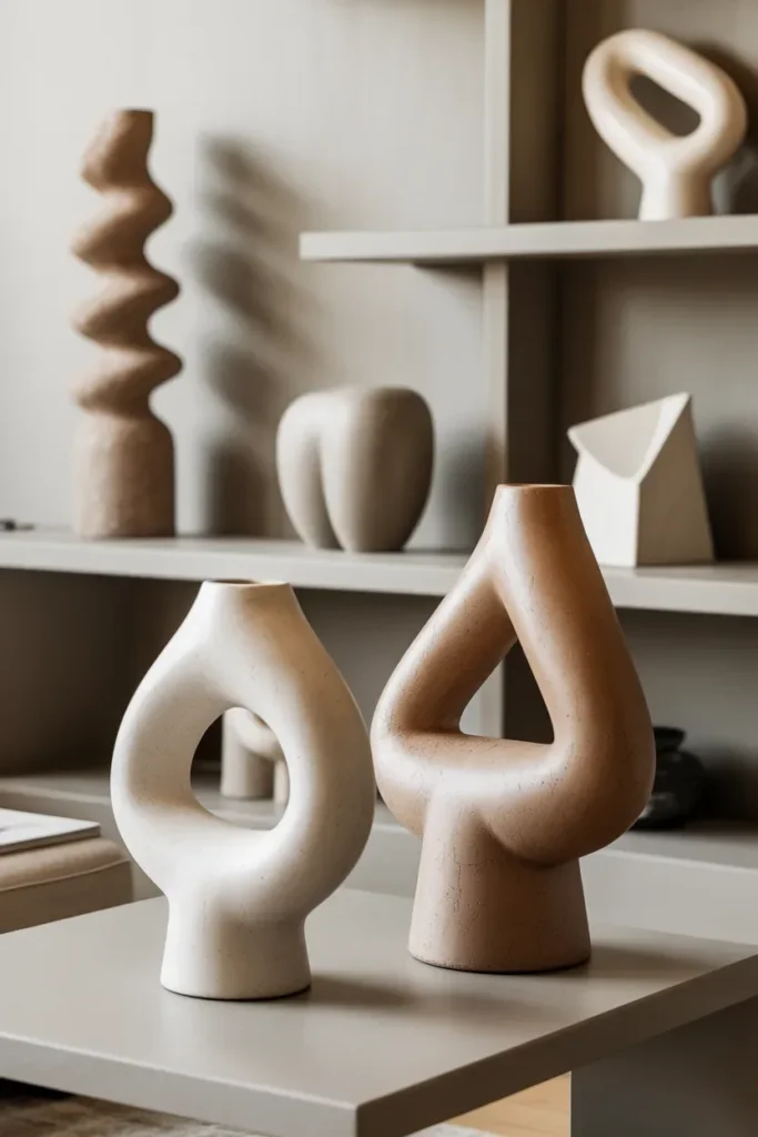 Use Sculptural Decor Pieces