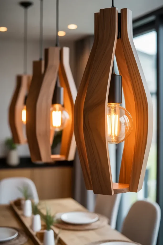 Wooden Lighting Fixtures for Natural Warmth