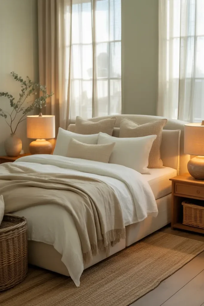 Cozy Bedroom Styling with Natural Layers