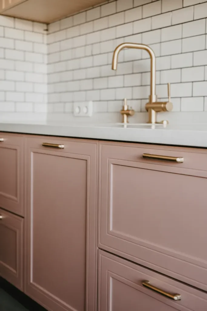 Dusty Pink Cabinets
