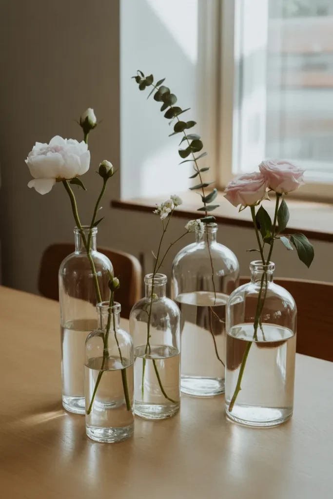 Glass Bottle Cluster Arrangement