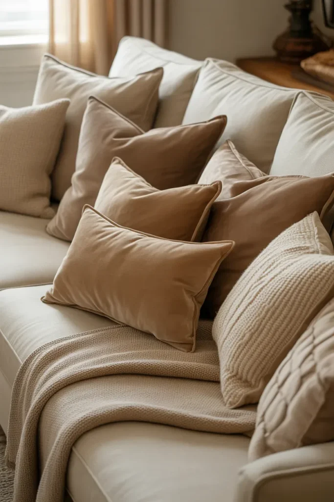 Layer Throw Pillows and Blankets