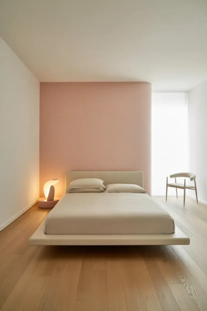 Minimalist Pink Bedroom Design