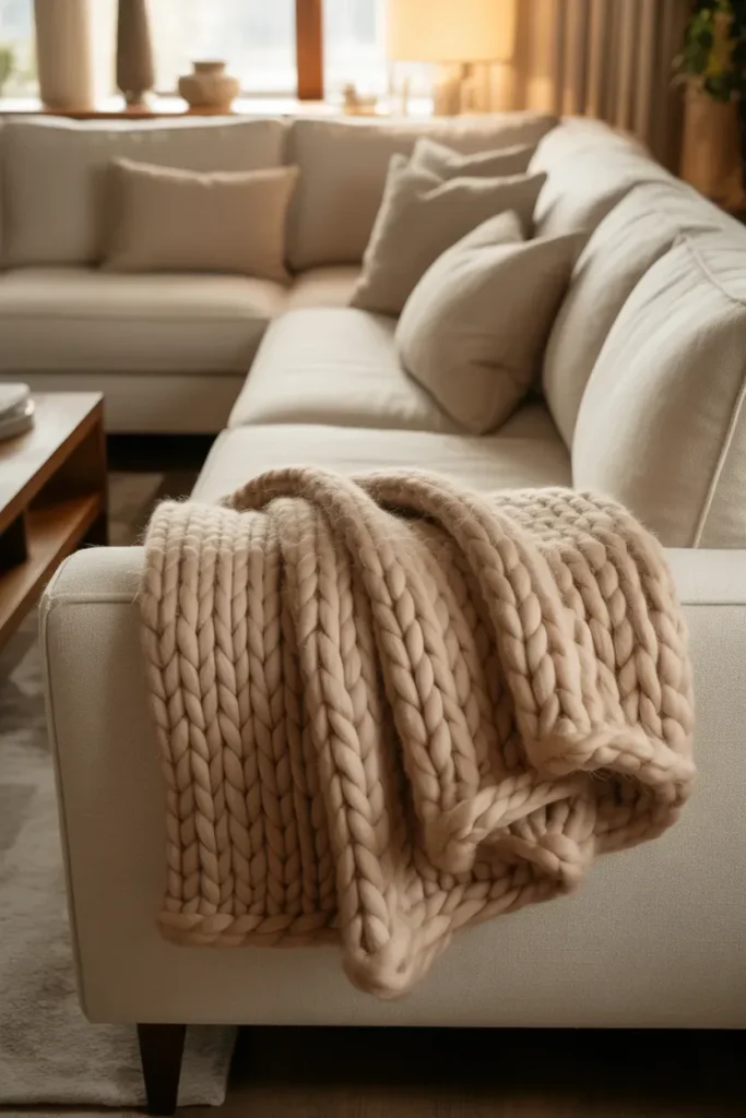 Soft Neutral Throw Blankets
