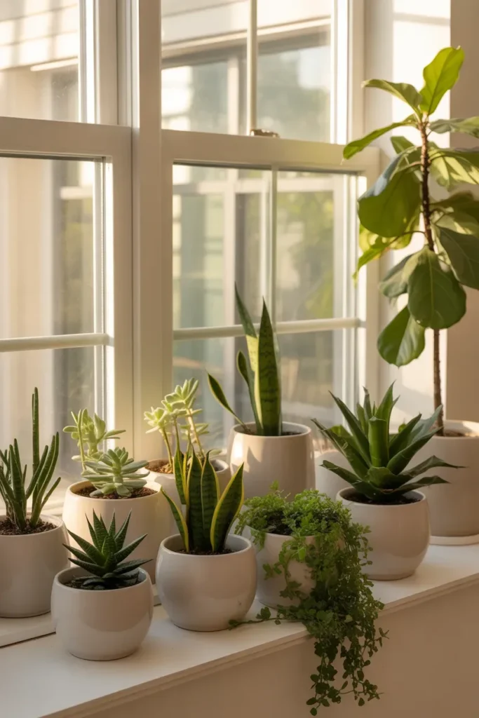 Window Ledge Plant Display