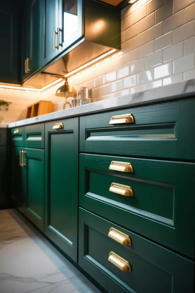 Forest Green Cabinets