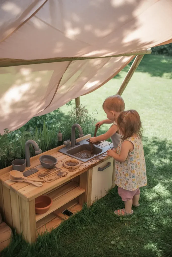 Mud Kitchen with Canopy or Shade