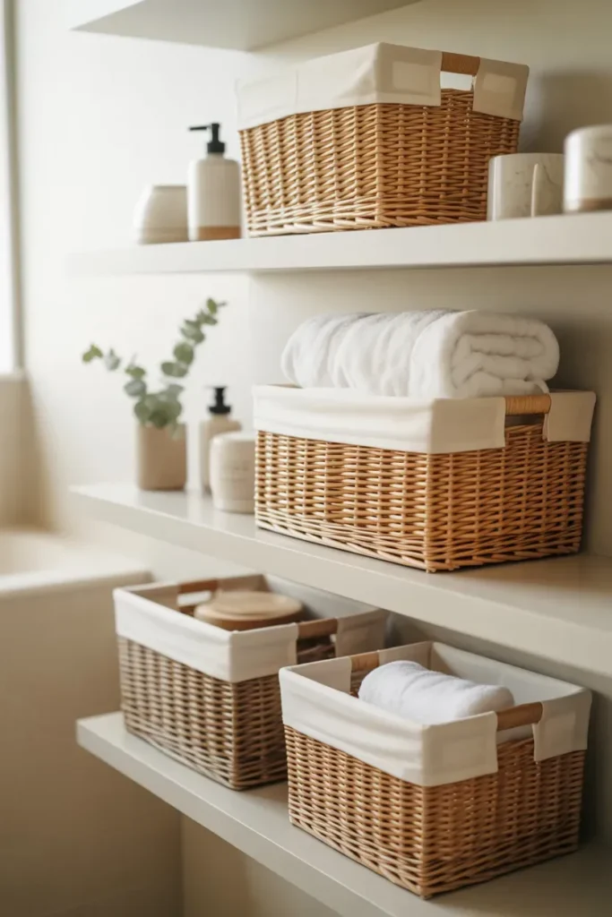 Use Decorative Storage Baskets