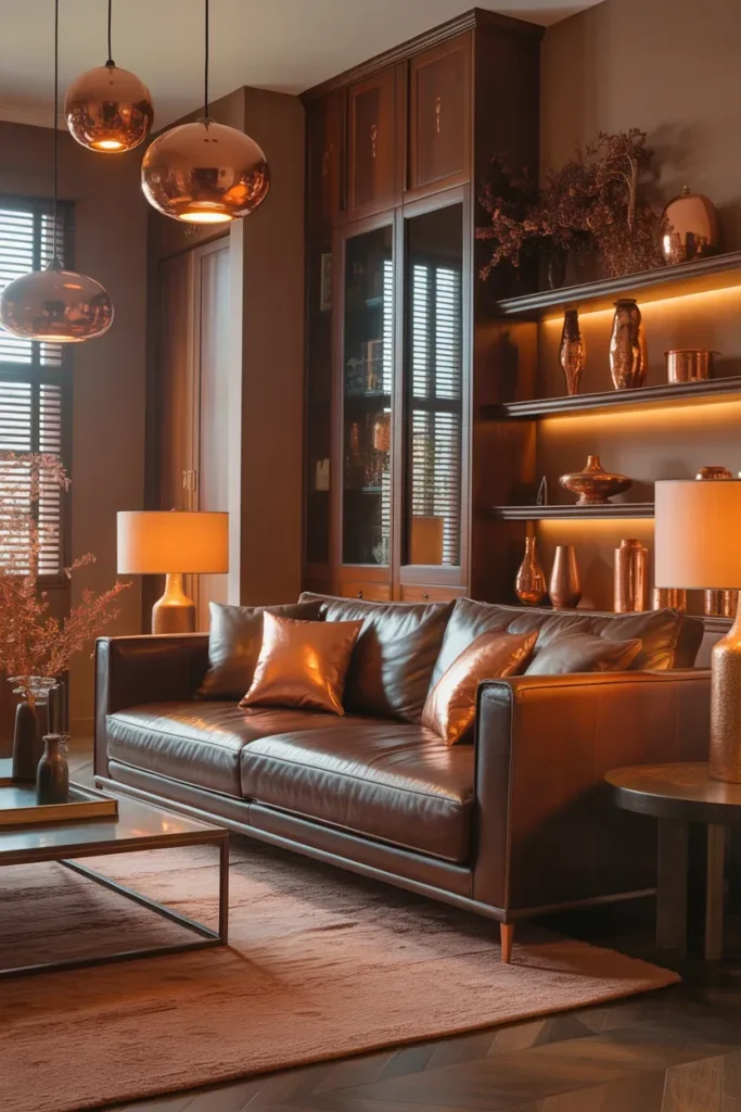 Copper and Soft Brown Warm Glow